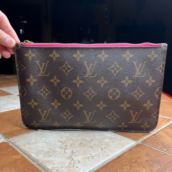 Louis Vuitton Monogram Neverfull GM Pochette Fuchsia - Picture 3 of 17